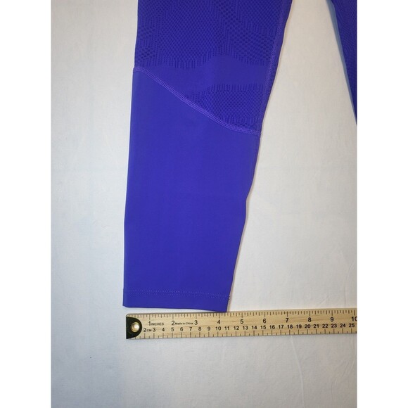 Nike Pro Womens Medium Dri Fit Leggings Purple Athletic - Picture 9 of 13